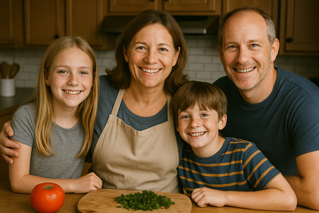 Chef with family