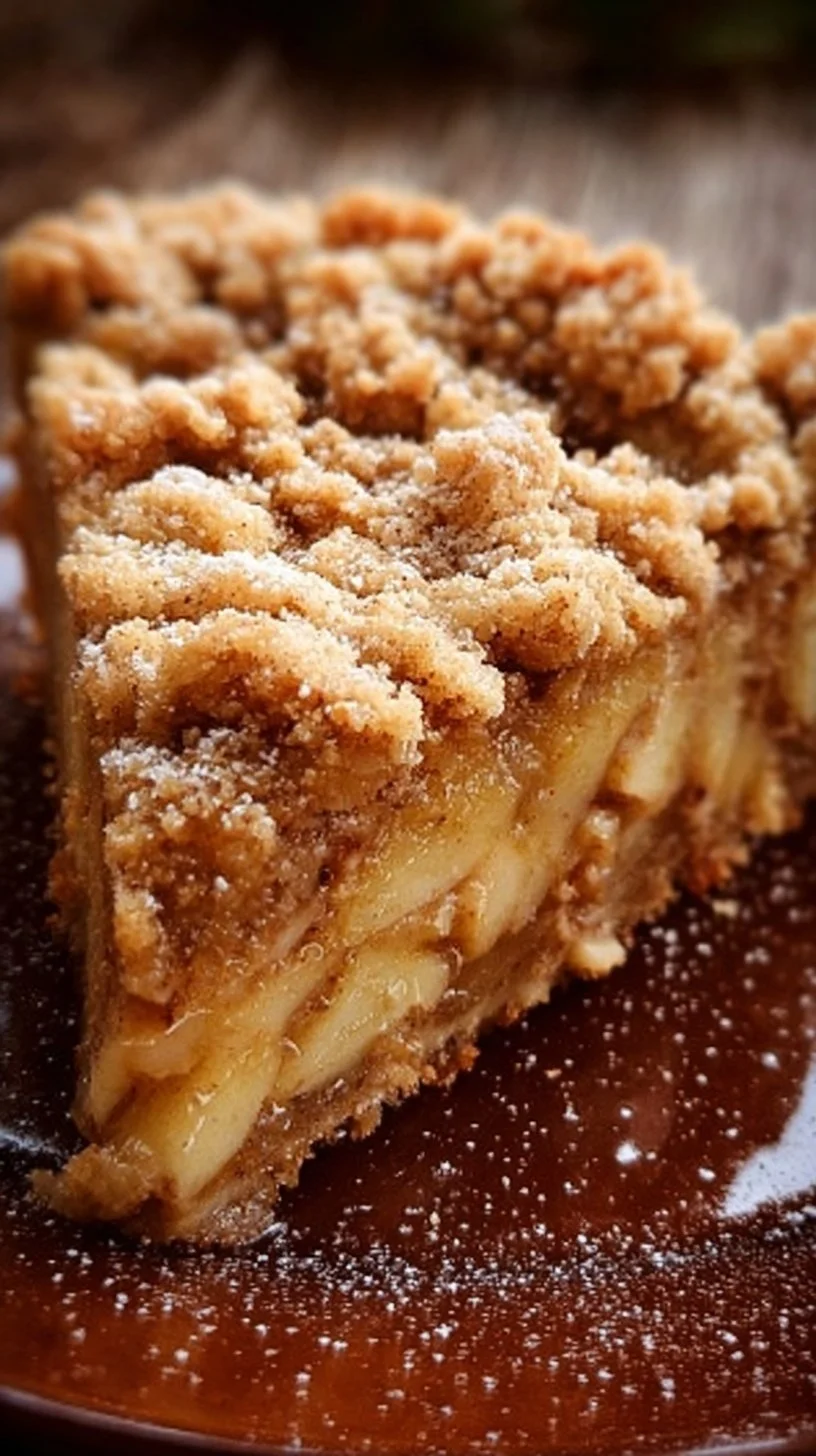 Apple Crumb Cake 1 Delicious and moist Apple Crumb Cake with a crumbly topping.