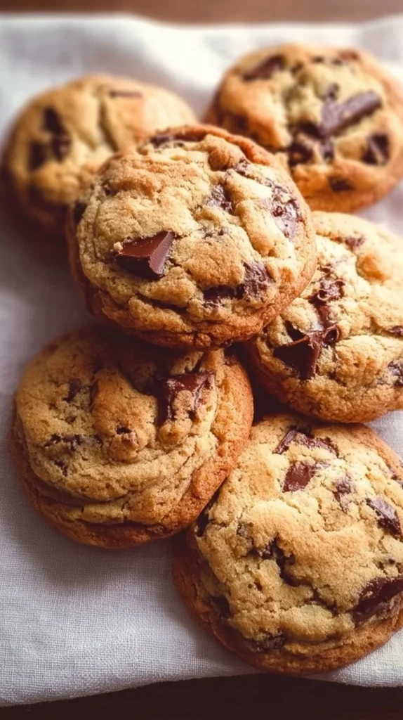 Bakery style chunky chocolate chip cookies filled with rich chocolate chips.