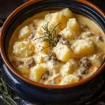 Delicious Crockpot Creamy Potato dish served warm