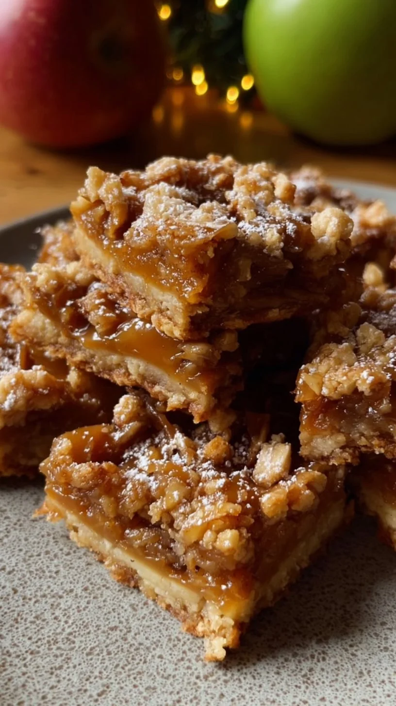 Salted Caramel Apple Pie Bars 1 Delicious salted caramel apple pie bars with a buttery crust and sweet apple filling