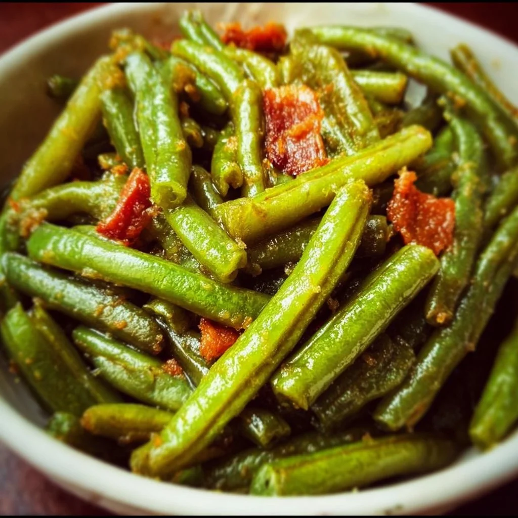 Crispy Crack Green Beans recipe with fresh green beans and seasonings