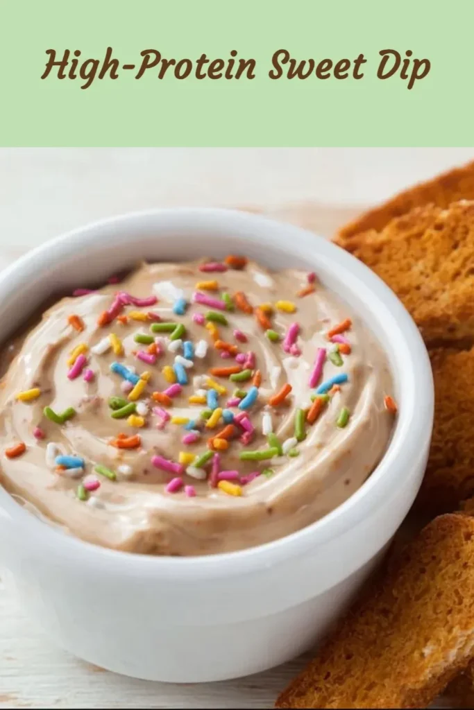 High-protein sweet dip recipe with healthy ingredients for snacking