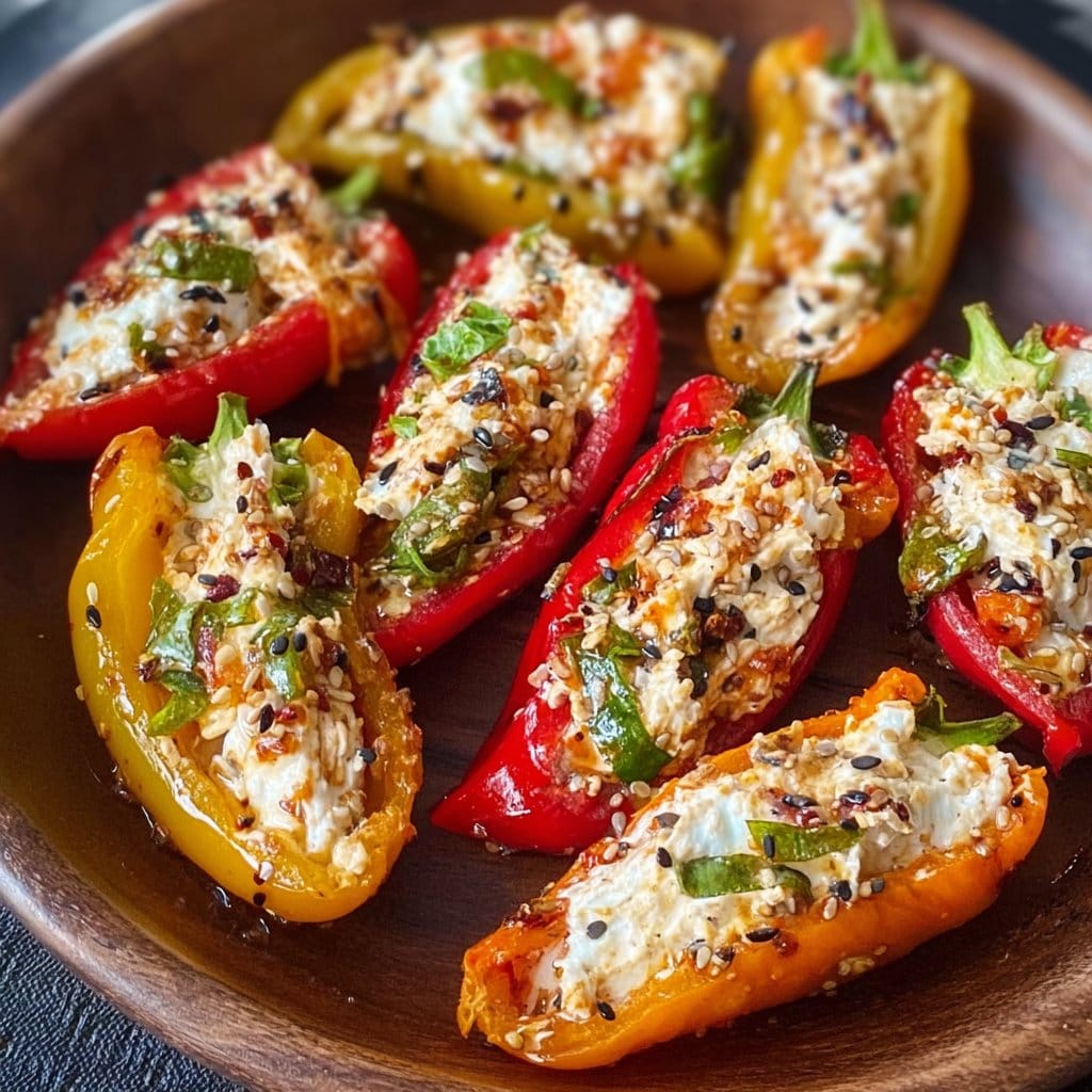 Easy Cheese and Everything Bagel-Stuffed Mini Peppers 1
