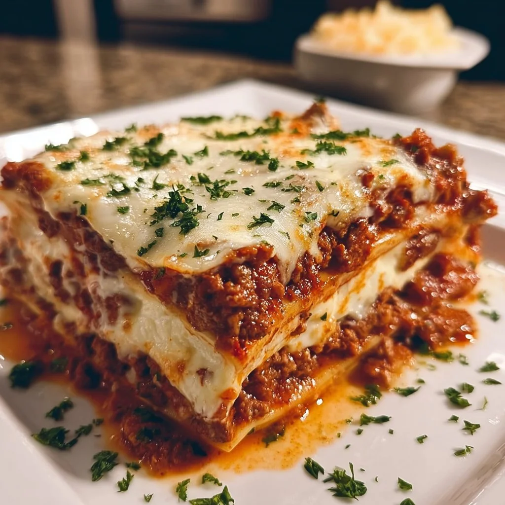 Delicious homemade Maggiano's lasagna recipe with layers of cheese and sauce.