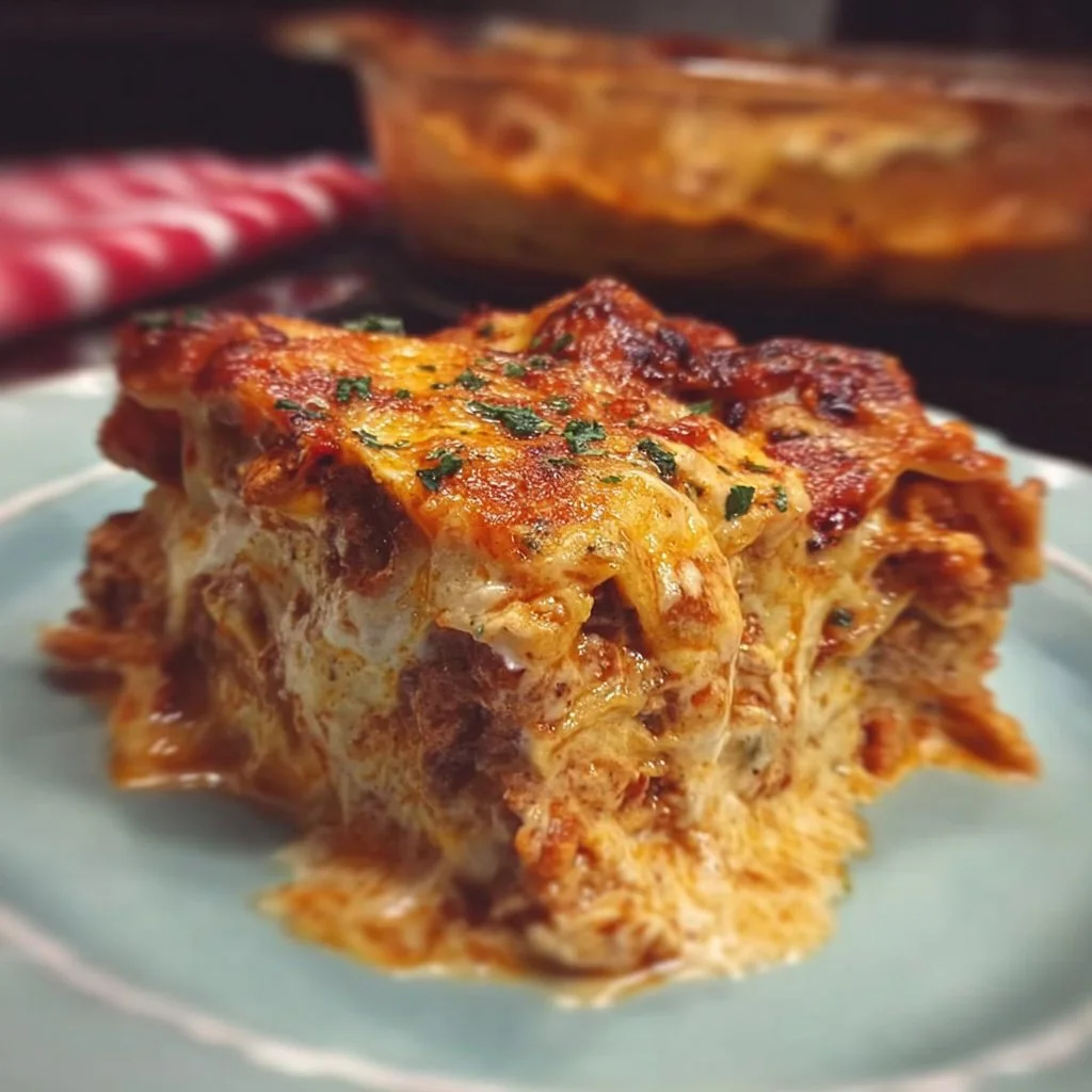 Delicious ricotta-free lasagna recipe with layers of flavorful ingredients