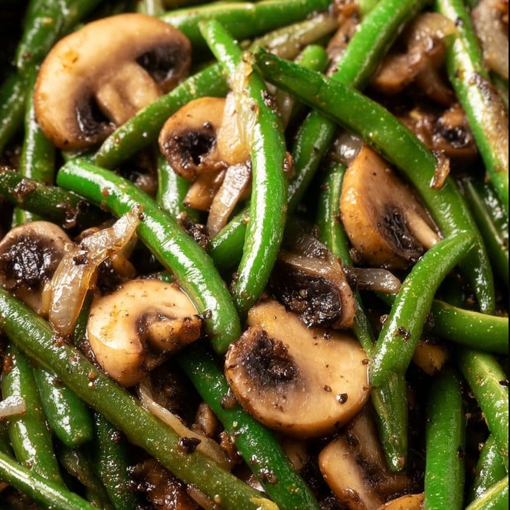 Green Beans with Mushrooms