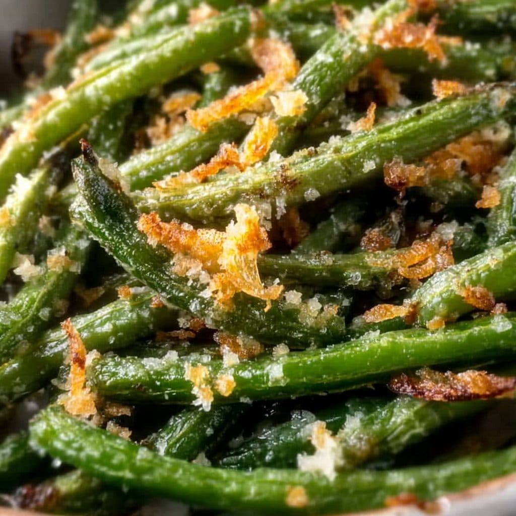 Crispy Garlic Parmesan Roasted Green Beans 2 Crispy Garlic Parmesan Roasted Green Beans