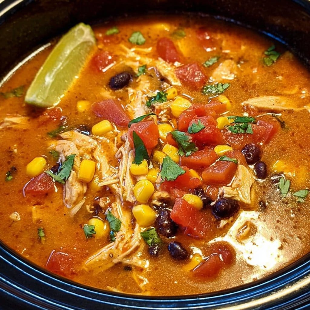 Crockpot Chicken Tortilla Soup