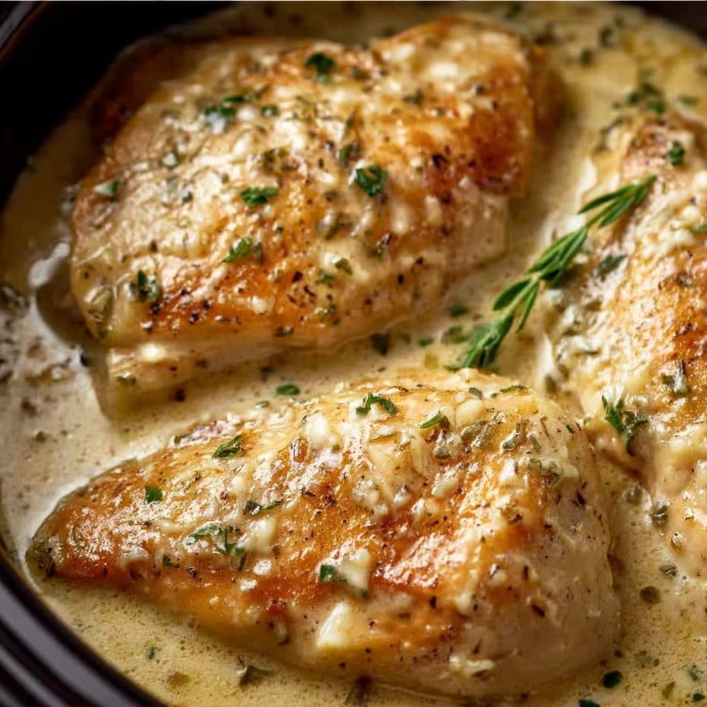 Crockpot Creamy Garlic Parmesan Chicken 2 Crockpot Creamy Garlic Parmesan Chicken