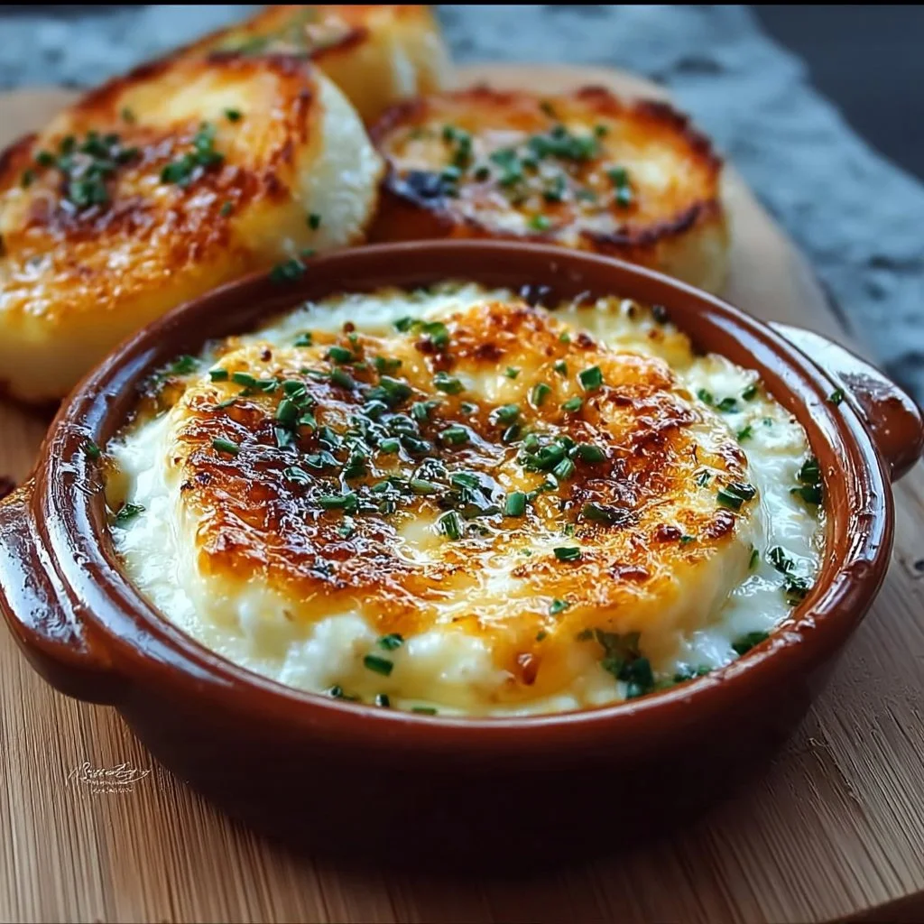 Baked cottage cheese eggs topped with fresh herbs for a healthy breakfast.