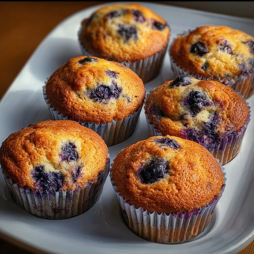 Homemade Blueberry Protein Muffins 1 Homemade blueberry protein muffins freshly baked and ready to enjoy.