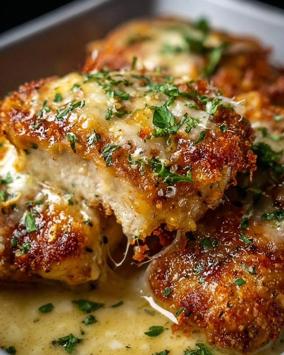 Keto Garlic Parmesan Chicken 1 Keto Garlic Parmesan Chicken served with fresh herbs and parmesan cheese