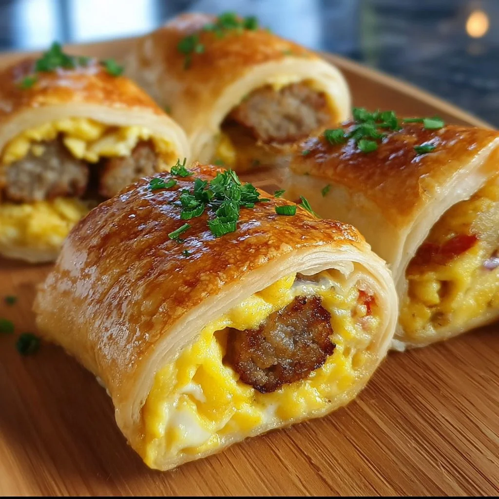 Sausage Egg Breakfast Roll-Ups - a quick and easy morning recipe.