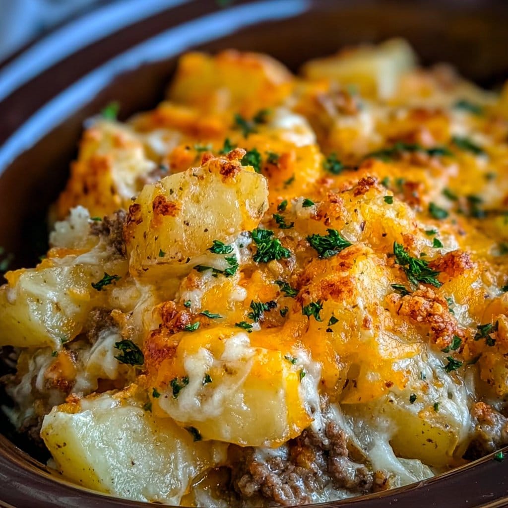 Slow Cooker Cowboy Potato Casserole
